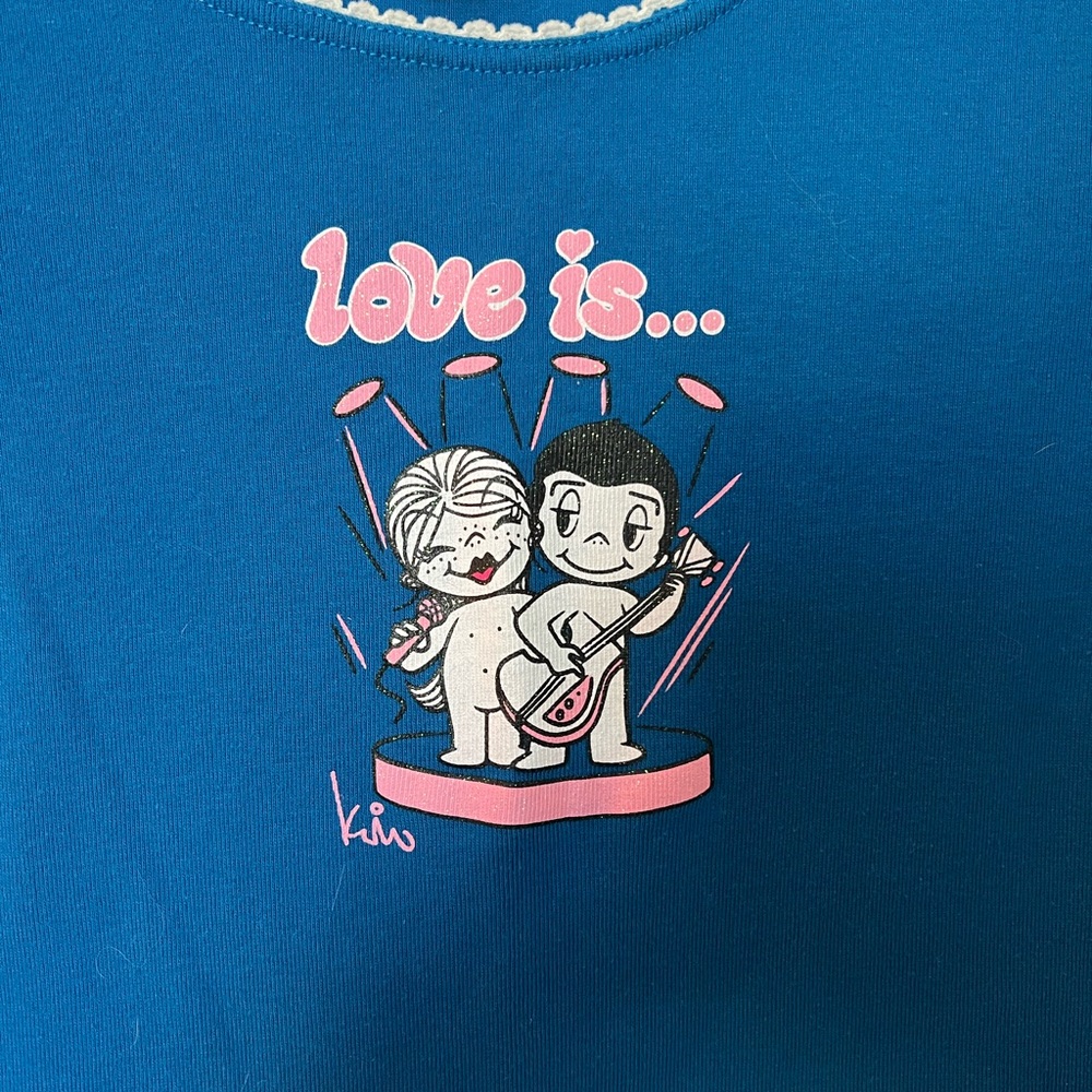 Vintage Y2K Kim Casali Love Is Sleep Shirt - Picture 2 of 6